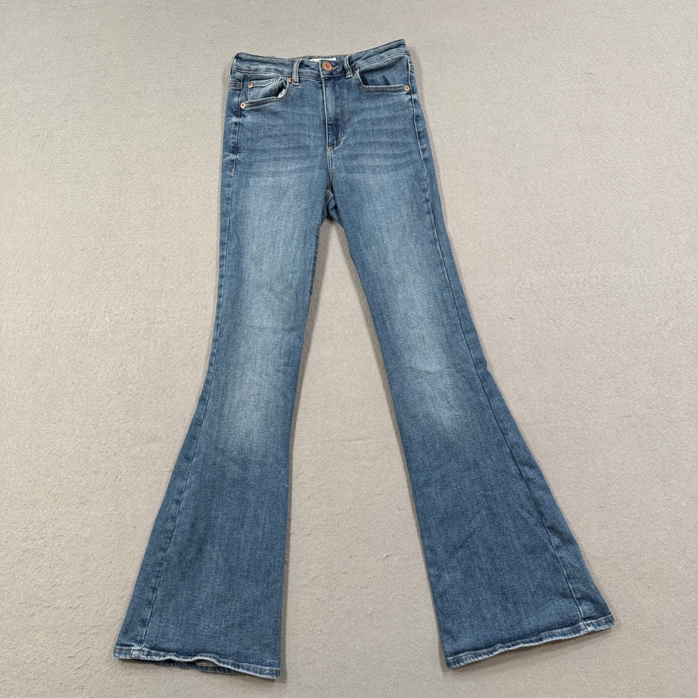 Garage Flare Jeans Women's 03/26 Blue Denim Medium Wash Bell Bottom High Rise